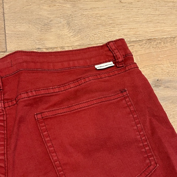 Billabong Rust Orange Stretch Fray Hem Jean Shorts - Size 30 - Picture 3 of 4